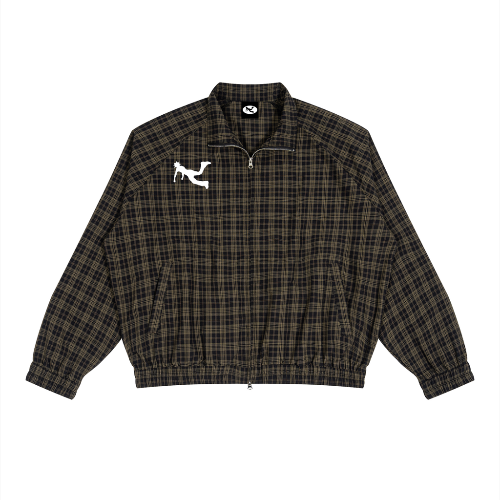 Plaid,Fullzip,Sweater