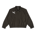 Plaid,Fullzip,Sweater