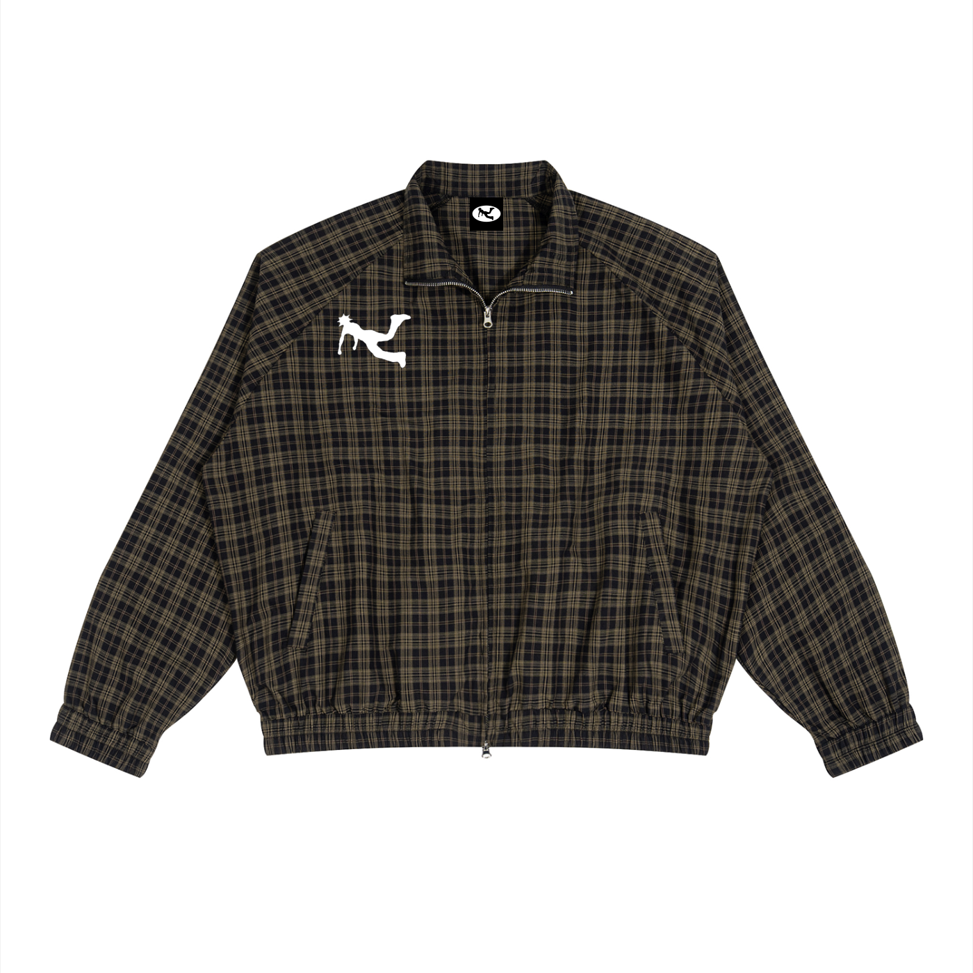 Plaid,Fullzip,Sweater