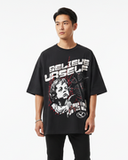 Plutos Believe Yourself Streetwear Loose Cotton Tee-Shirt