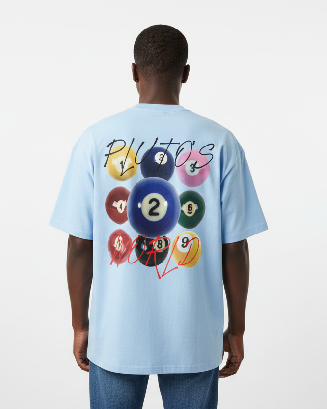 Plutos World Billiards Cotton Tee-Shirt