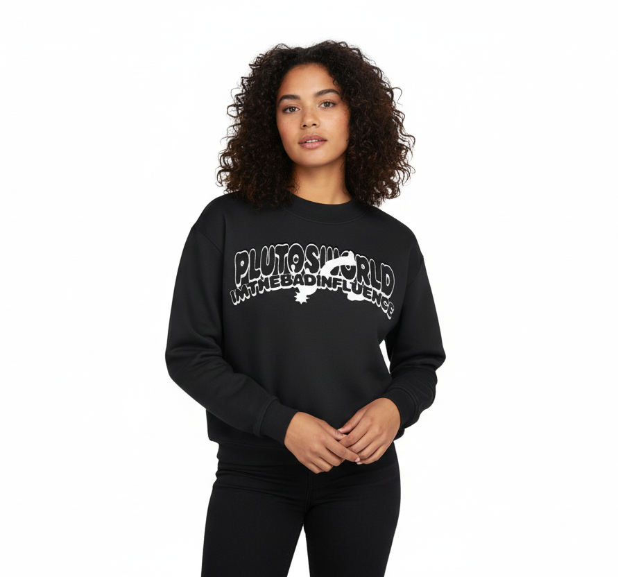 Plutos World ITBI Womens Mock-Neck Crew Sweatshirt