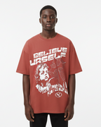 Plutos Believe Yourself Streetwear Loose Cotton Tee-Shirt