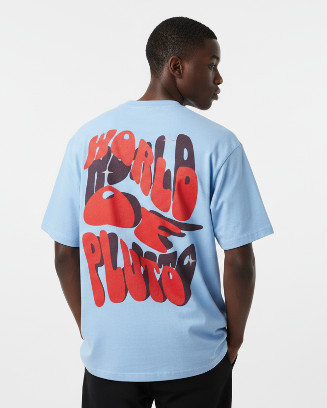World OF Pluto Purple/Red Cotton Tee-Shirt