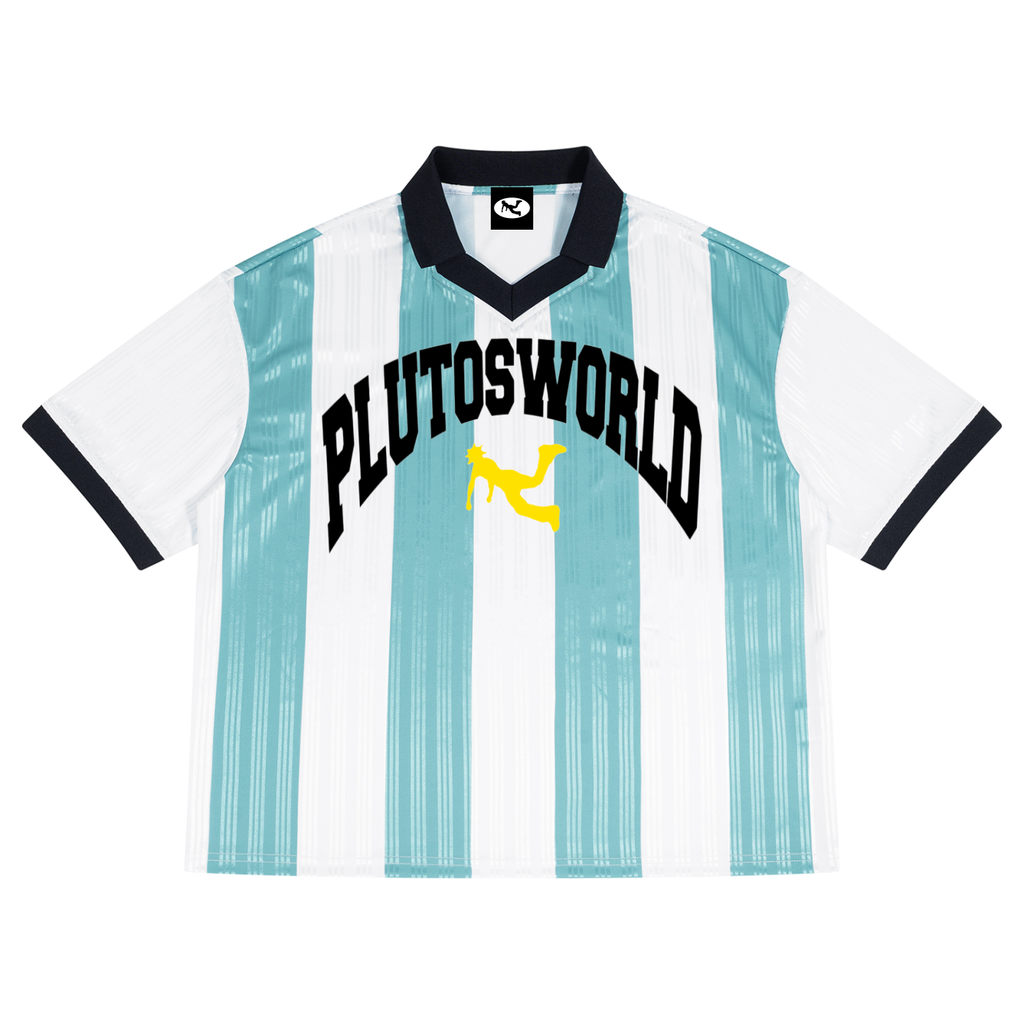 PLUTOSWORLD Striped Collared Soccer Jersey
