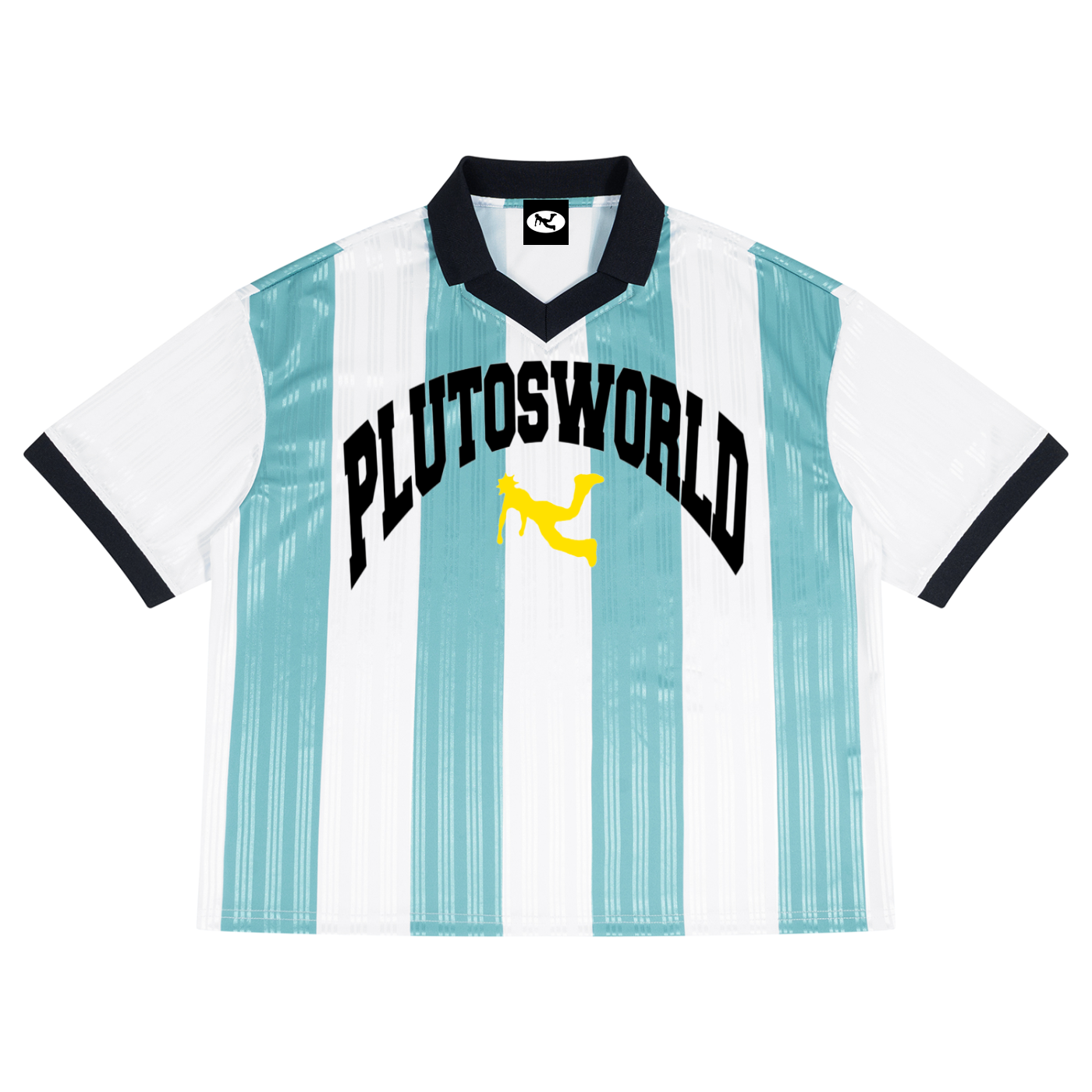 PLUTOSWORLD Striped Collared Soccer Jersey