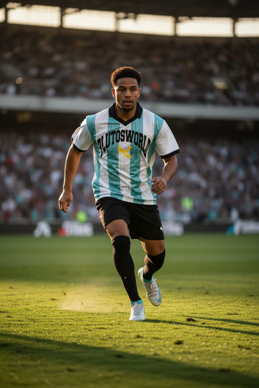 PLUTOSWORLD Striped Collared Soccer Jersey