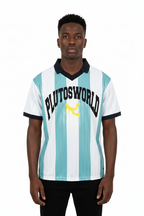 PLUTOSWORLD Striped Collared Soccer Jersey