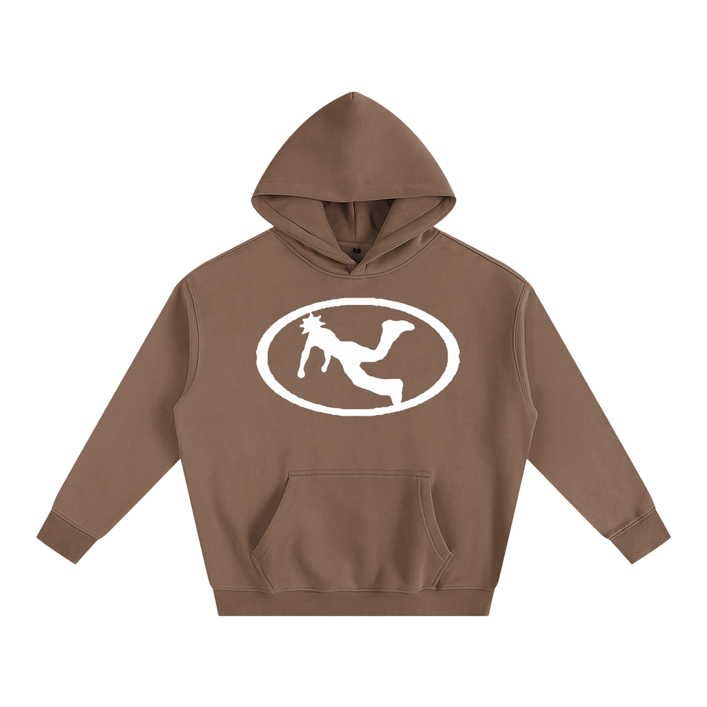 Pluto W Oval Logo Oversize Fleeced Hoodie