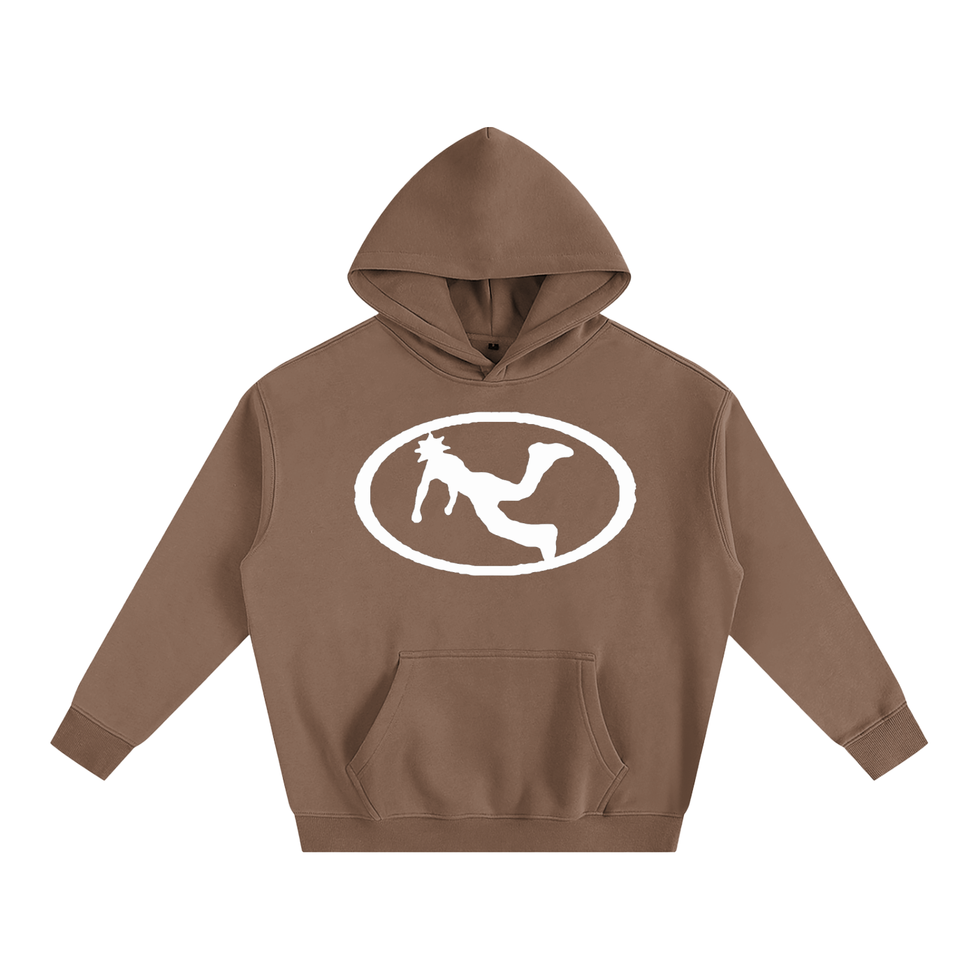 Pluto W Oval Logo Oversize Fleeced Hoodie
