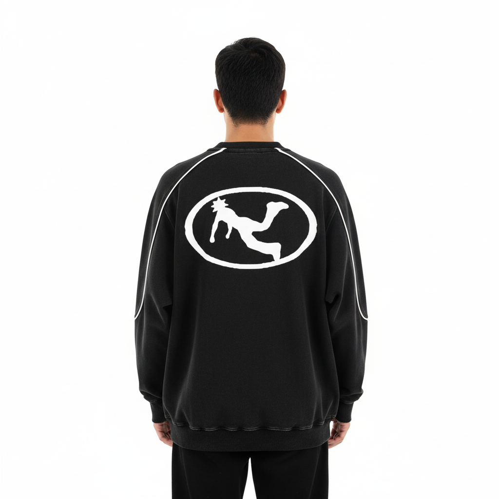 Pluto World White Piping Sweatshirt