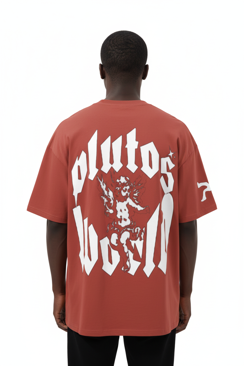PlutosWorld Angel Streetwear Cotton Loose Tee-Shirt