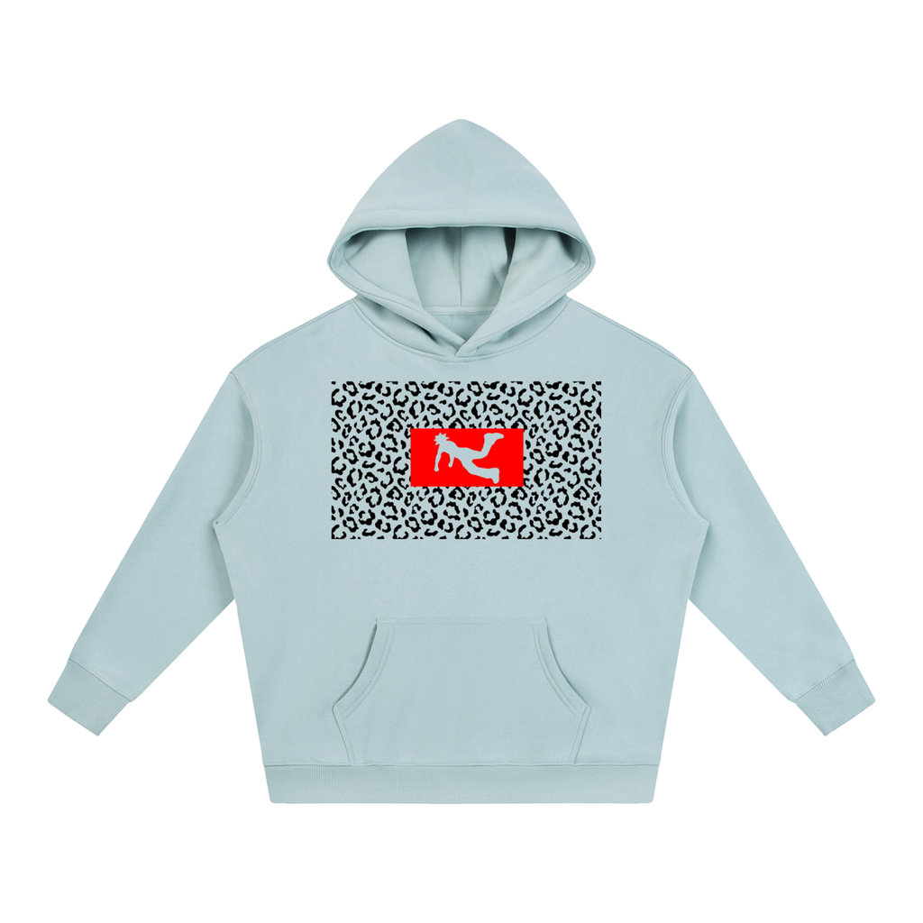 Pluto Leopard Print Fleeced Hoodie