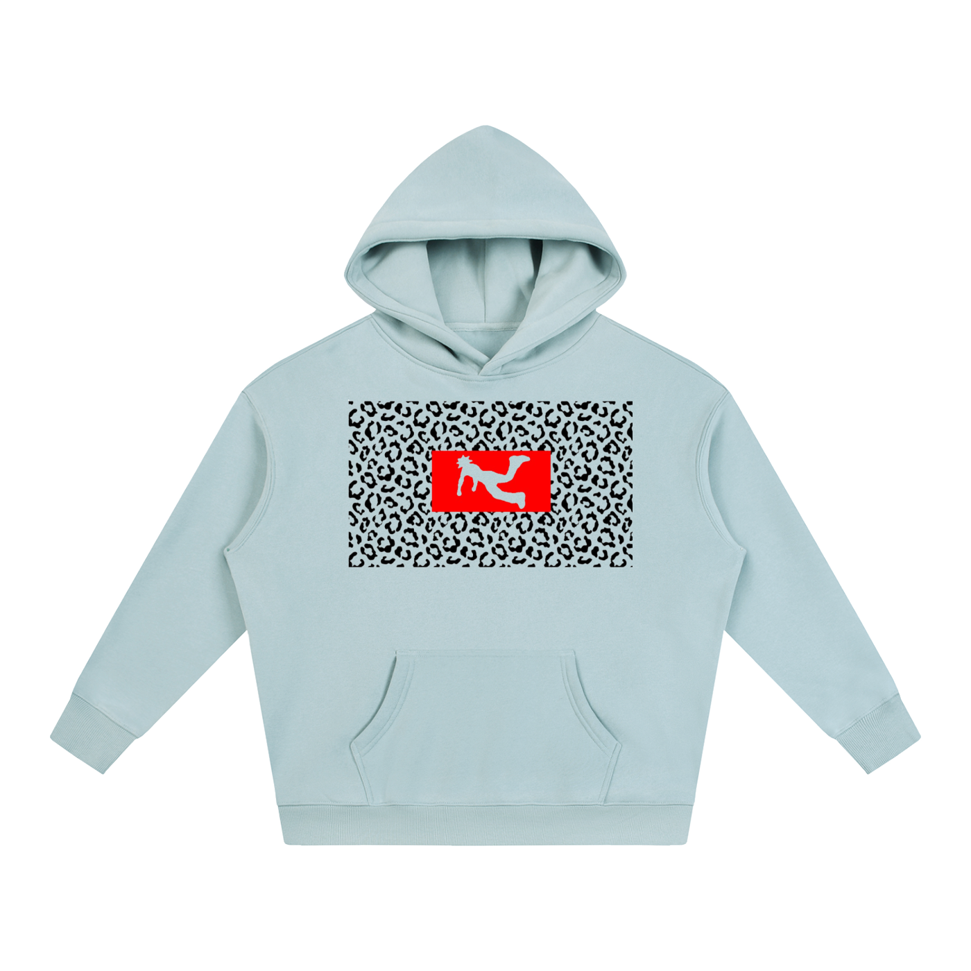 Pluto Leopard Print Fleeced Hoodie