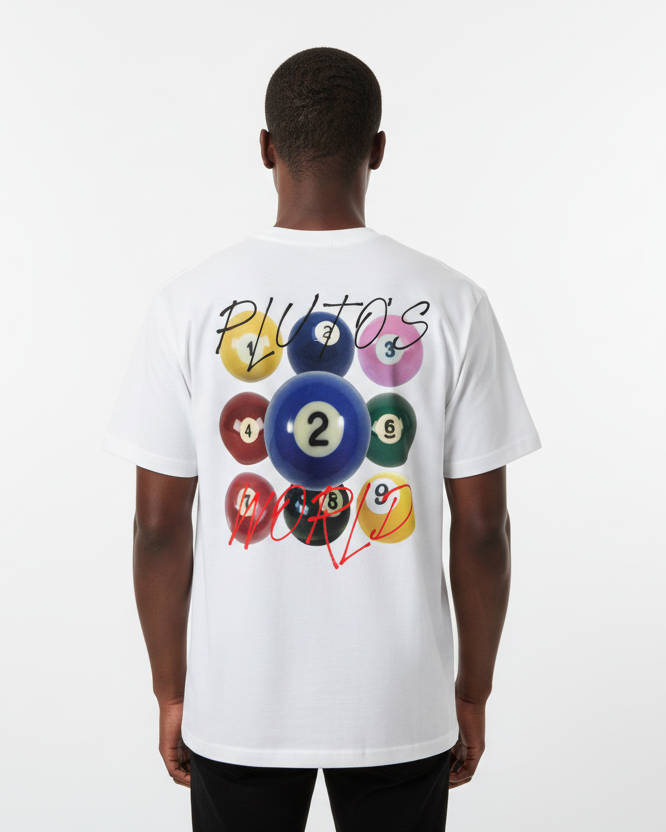 Plutos World Billiards Cotton Tee-Shirt