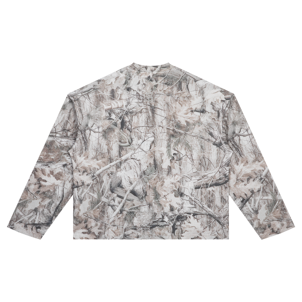 White MDNT Series 02 Camo Waffle Long Sleeve