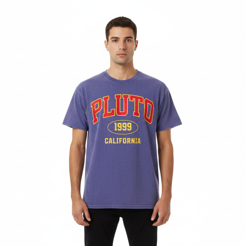 Pluto California 1999 Oversized Snow Washed Tee-Shirt