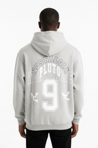 Pluto Nostalgia White Oversize Fleeced Hoodie