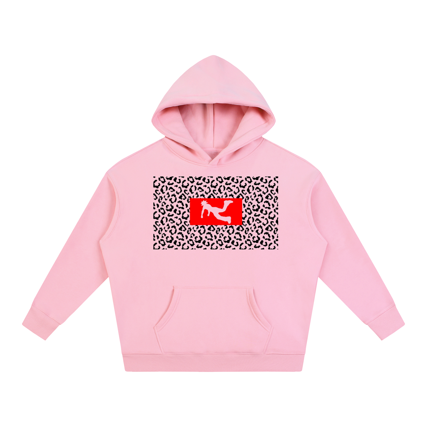 Pluto Leopard Print Fleeced Hoodie