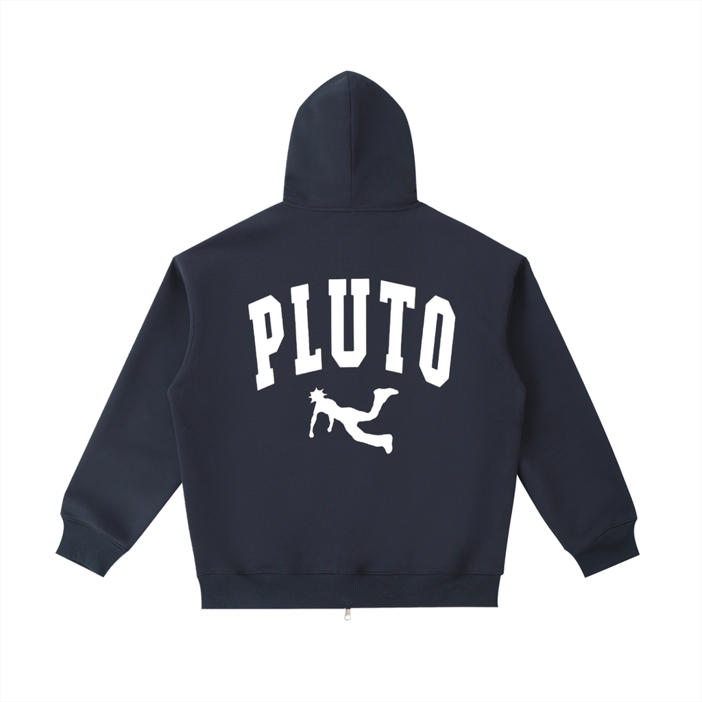Pluto Oval Logo Heavyweight Zip-up Hoodie