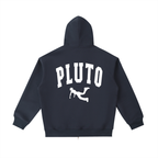 Pluto Oval Logo Heavyweight Zip-up Hoodie