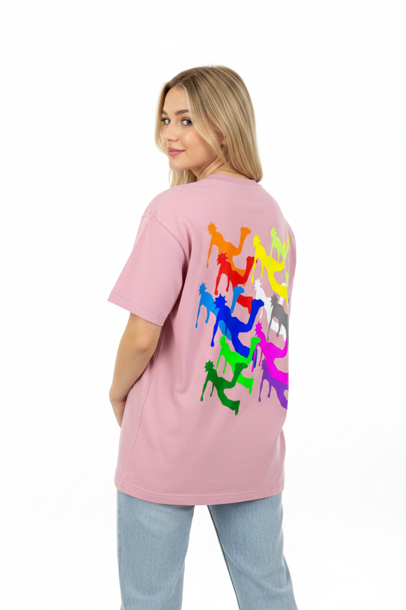 PLUTOSWORLD Color Logo Cotton Tee-Shirt