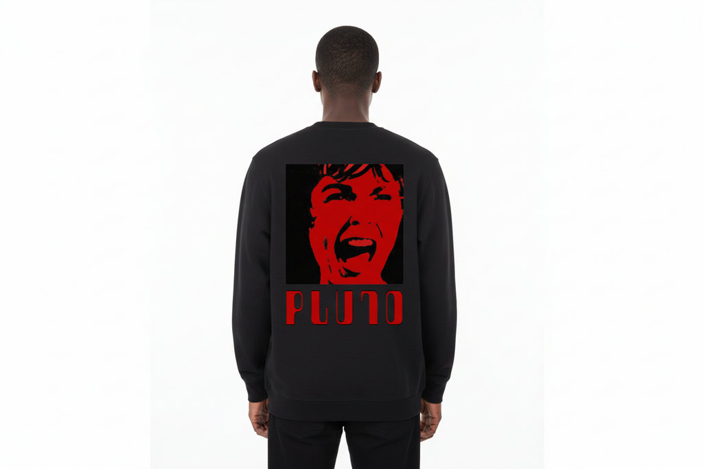 Pluto World RED FACE Essential Crewneck Long-Sleeve Shirt