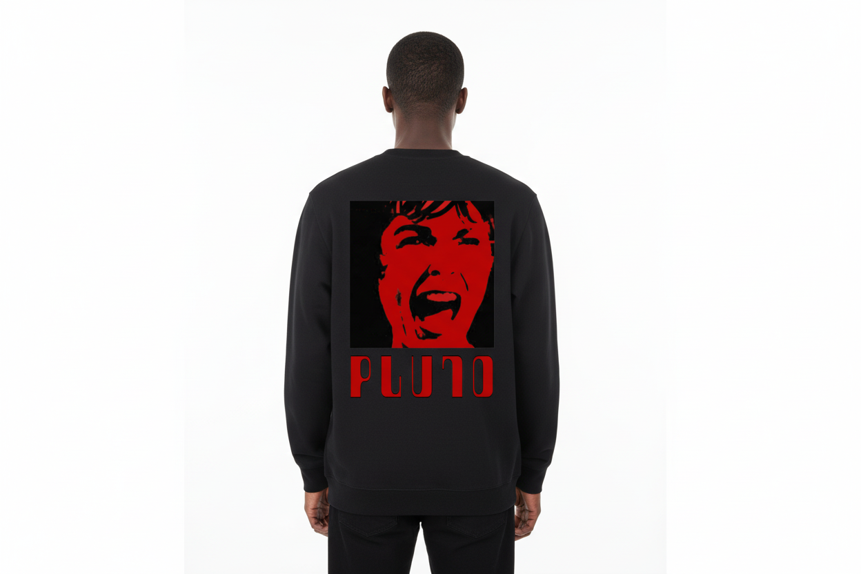 Pluto World RED FACE Essential Crewneck Long-Sleeve Shirt