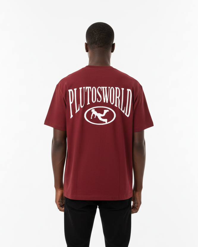 Pluto White Oval Logo Tee-Shirt