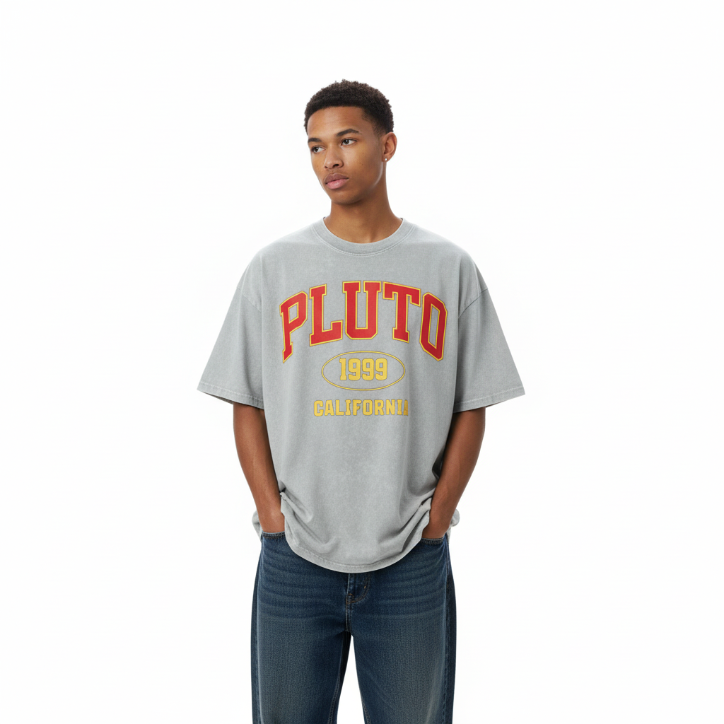 Pluto California 1999 Oversized Snow Washed Tee-Shirt