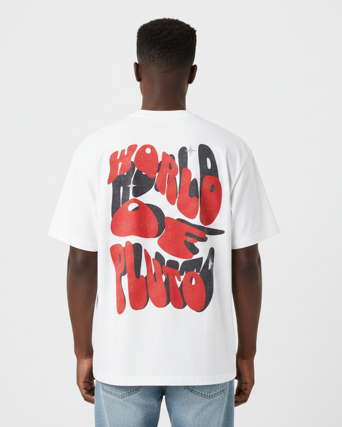 World OF Pluto Purple/Red Cotton Tee-Shirt
