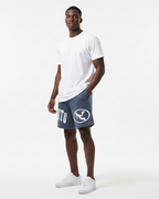 PLUTO Oval Logo Vintage Wash Cotton Shorts