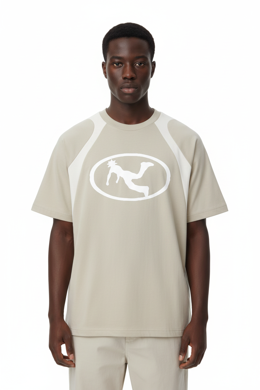 Pluto White Oval Logo Panel Tee-Shirt