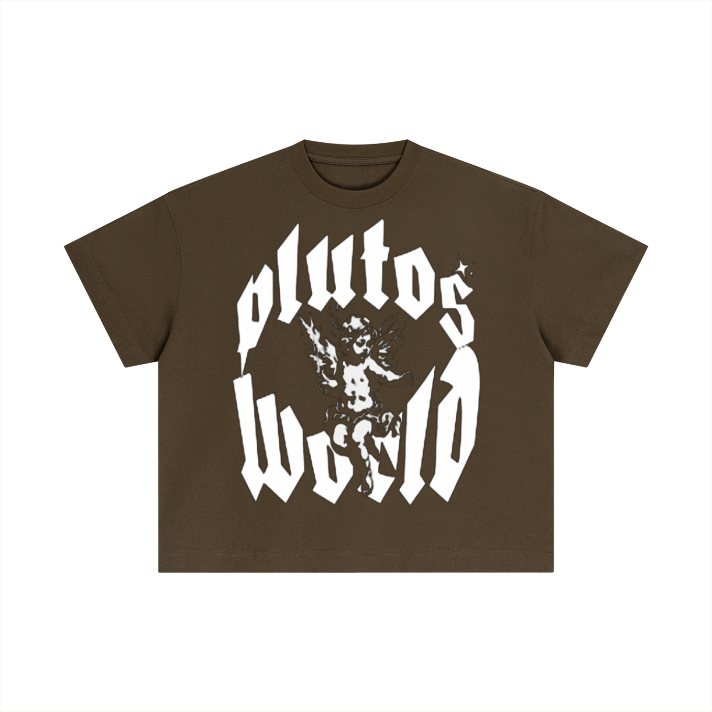 PlutosWorld Angel Cotton Boxy Tee-Shirt