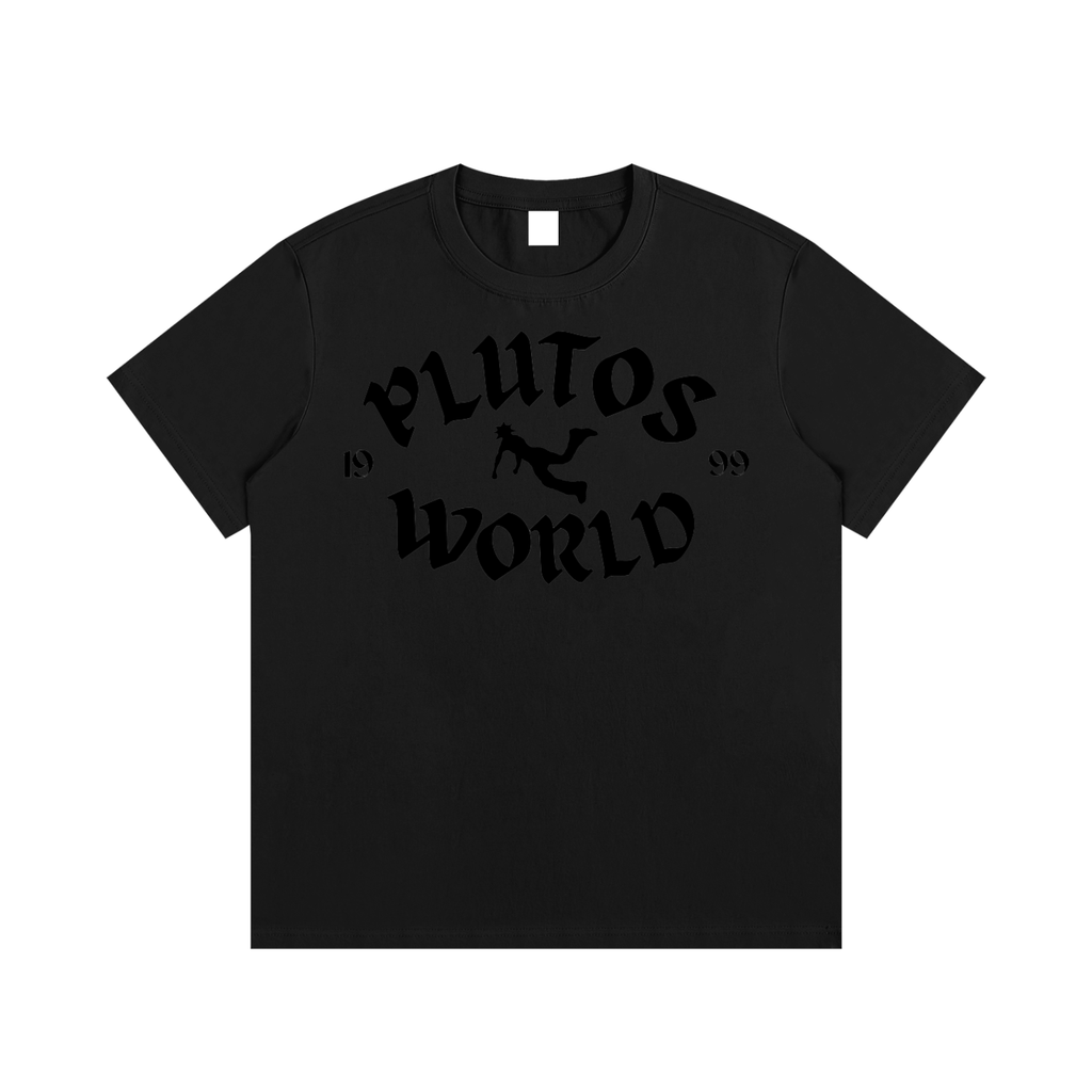 Plutos World Black 1999 Logo Tee-Shirt