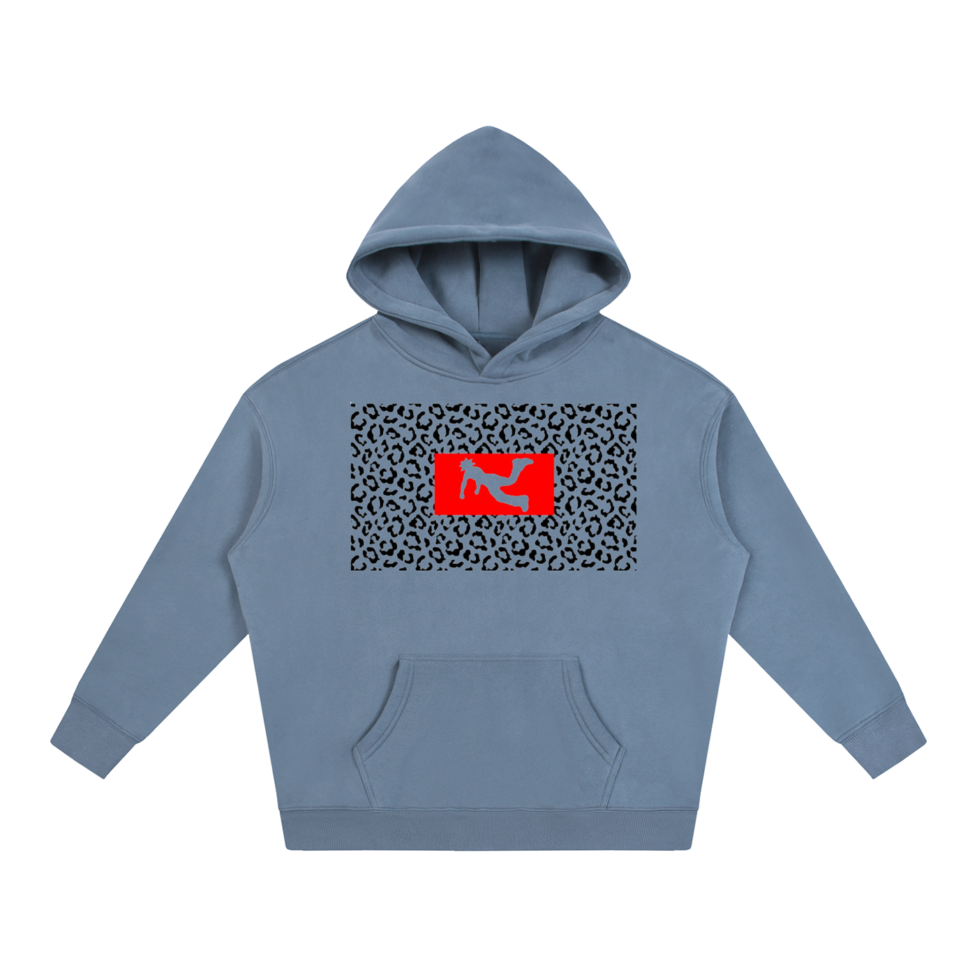 Pluto Leopard Print Fleeced Hoodie
