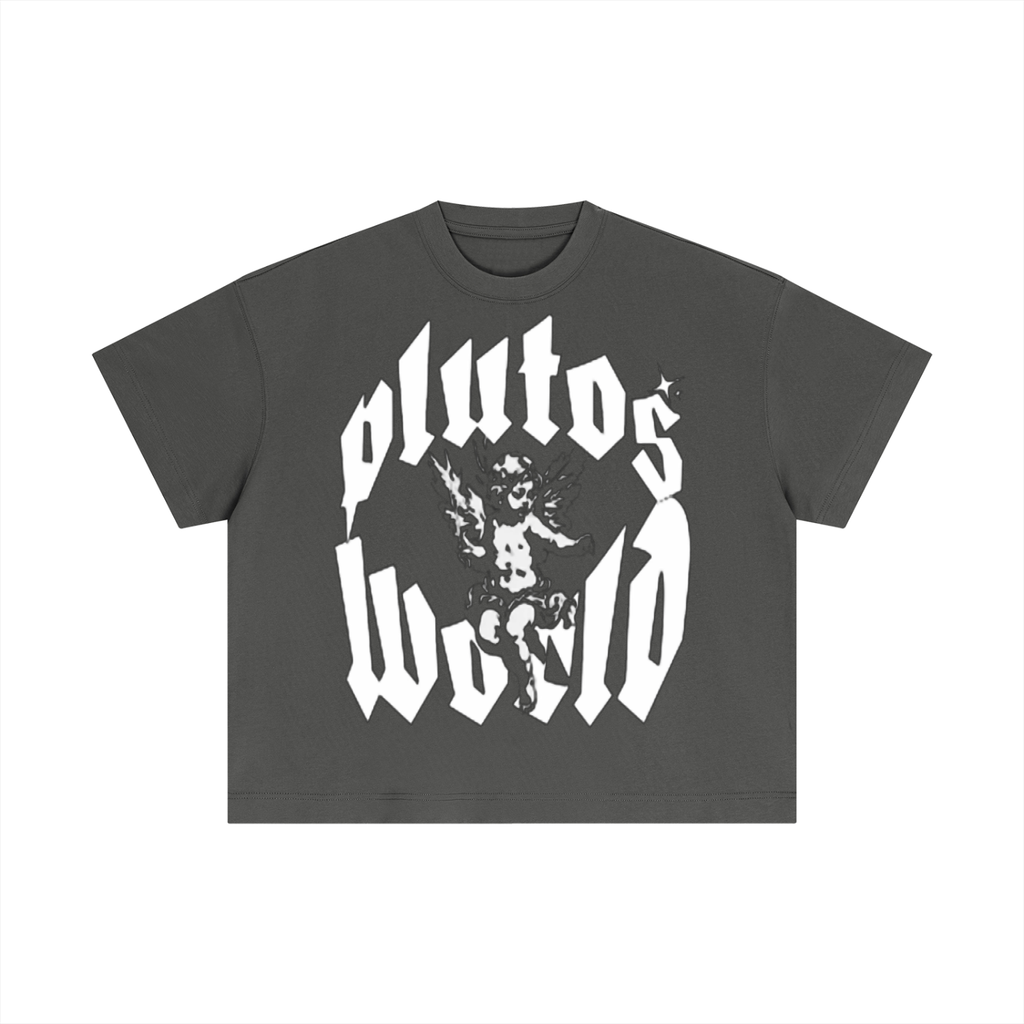 PlutosWorld Angel Cotton Boxy Tee-Shirt