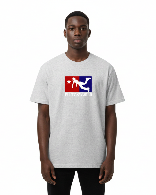 PlutosWorld Red & Blue Cotton Tee-Shirt