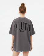 Pluto Cross Face Loose Cotton Tee-Shirt
