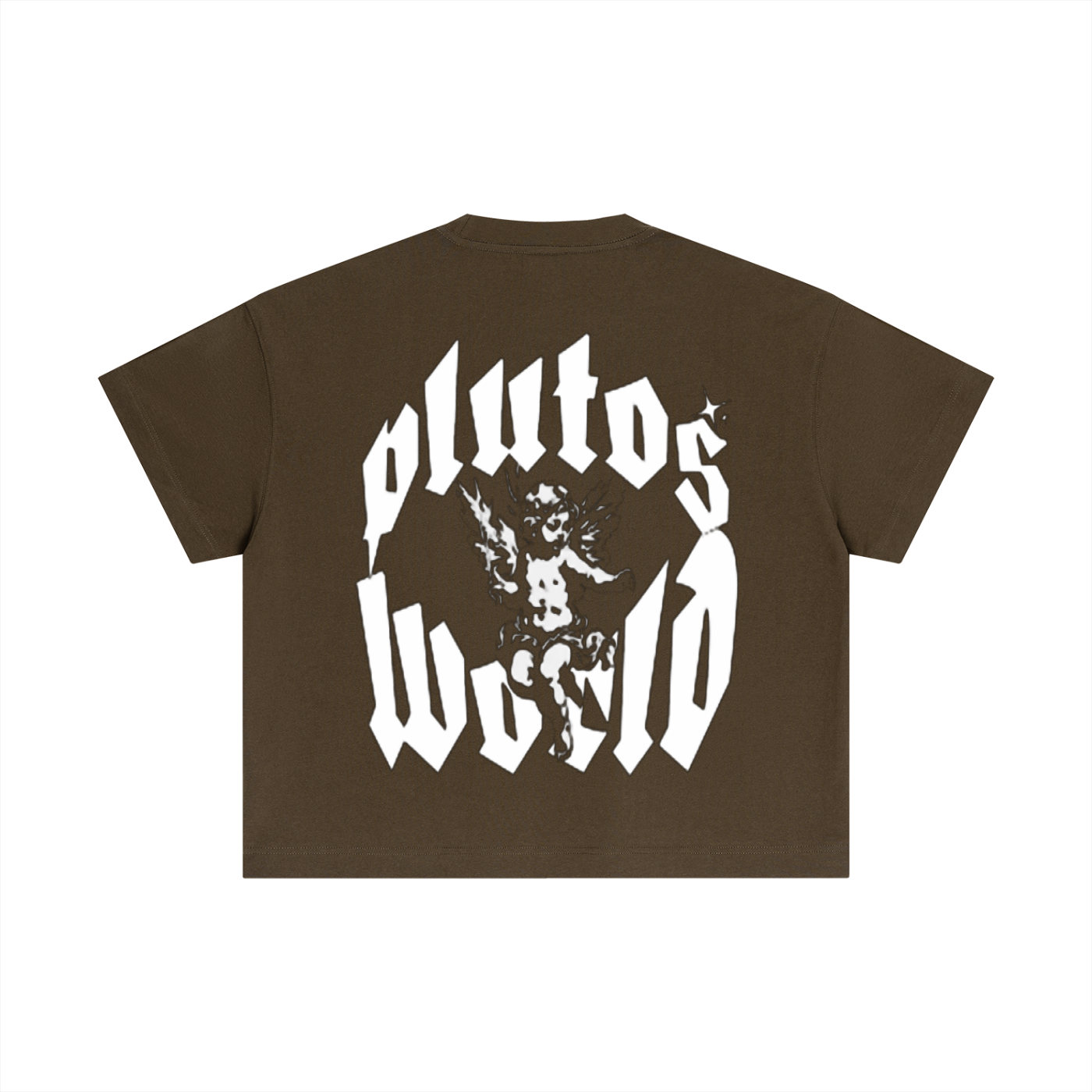 PlutosWorld Angel Cotton Boxy Tee-Shirt