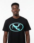 Light Blue Pluto Oval Logo Cotton Tee-Shirt
