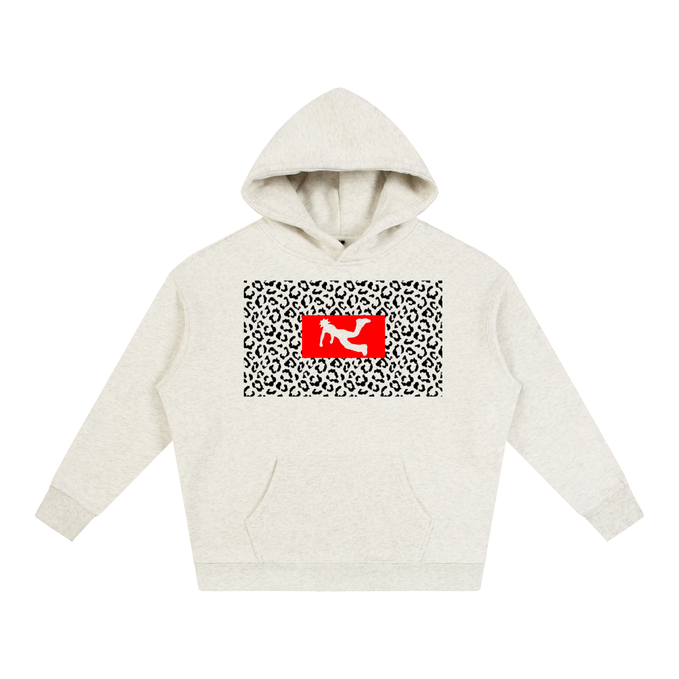 Pluto Leopard Print Fleeced Hoodie