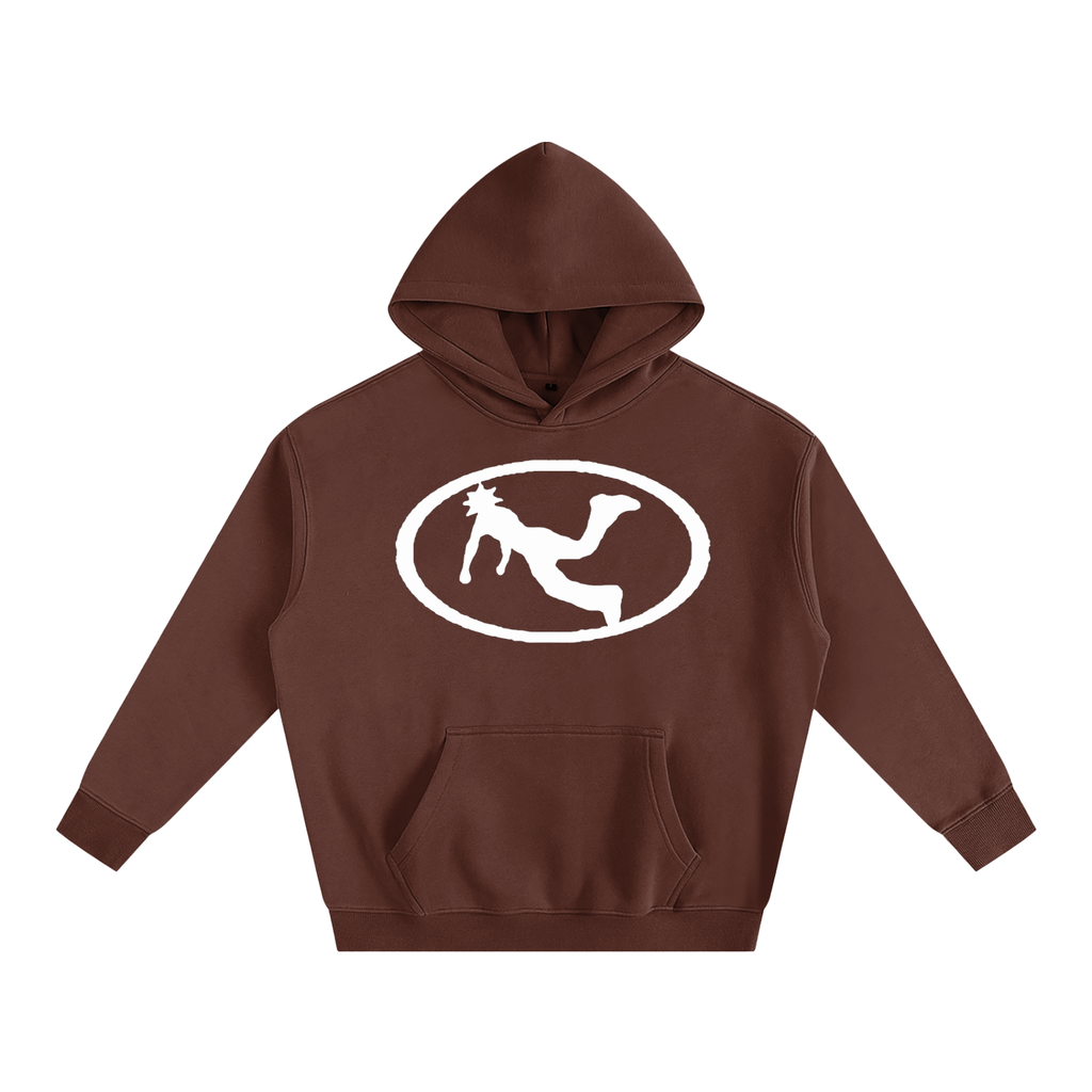 Pluto W Oval Logo Oversize Fleeced Hoodie