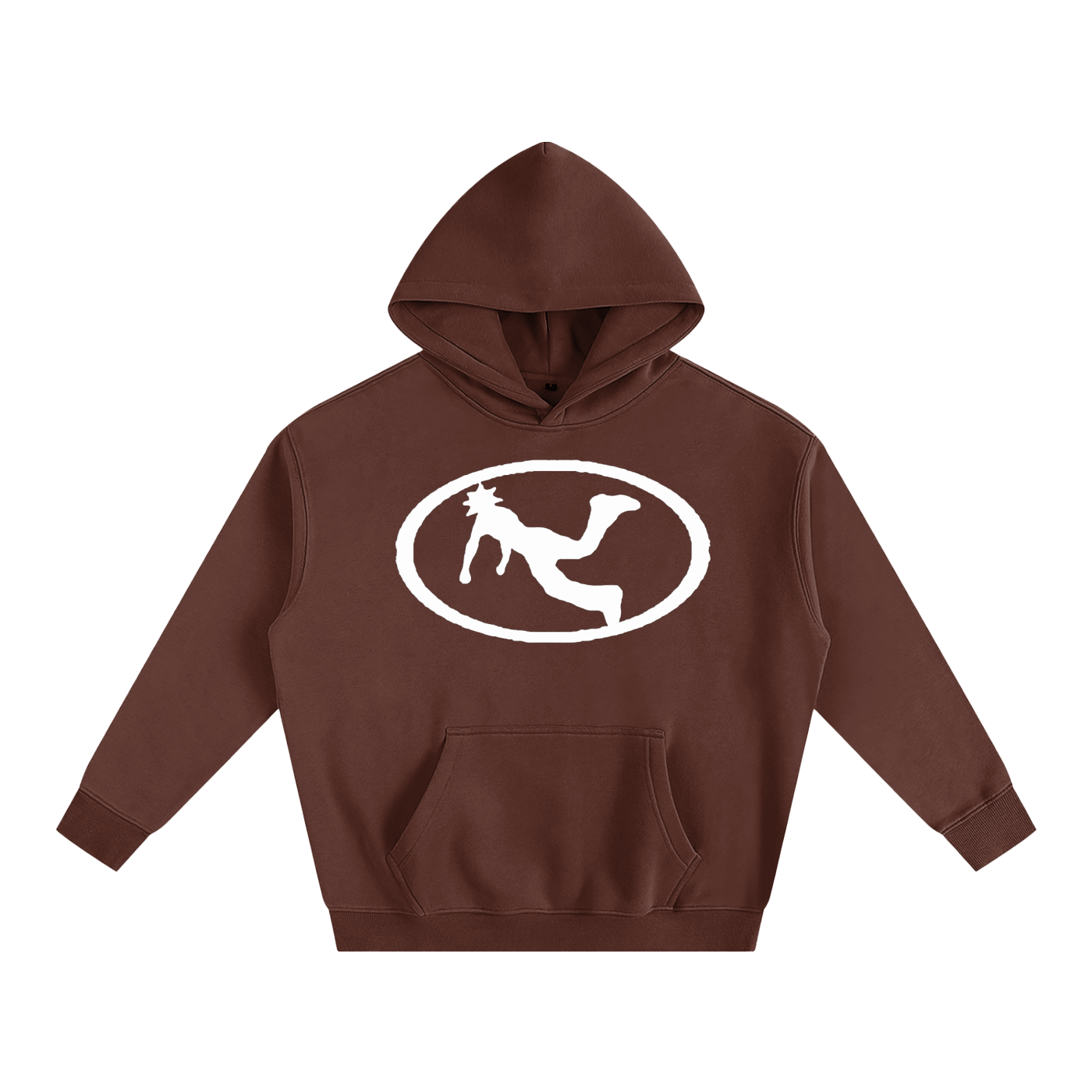 Pluto W Oval Logo Oversize Fleeced Hoodie
