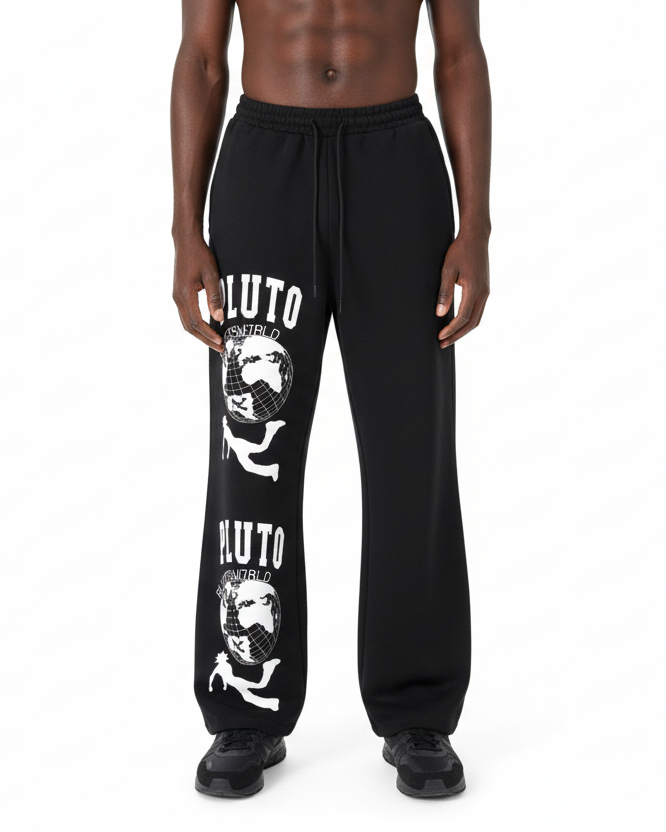 Pluto Logos Straight-Leg Sweatpants