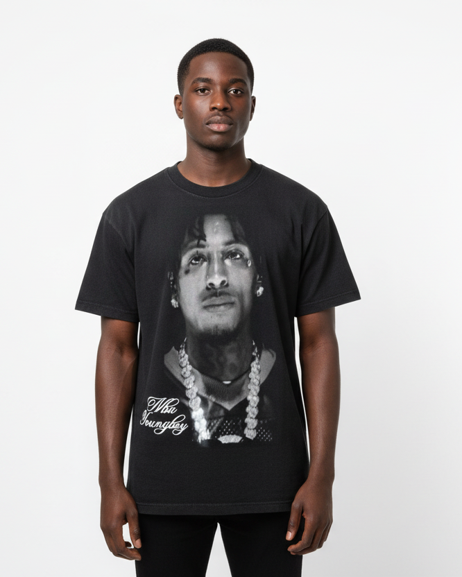Nba Youngboy Vintage Cotton Tee-Shirt