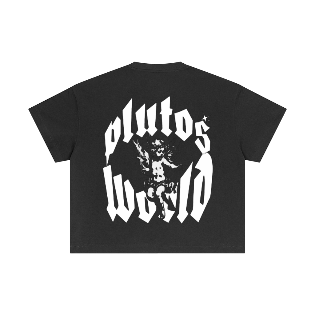 PlutosWorld Angel Cotton Boxy Tee-Shirt
