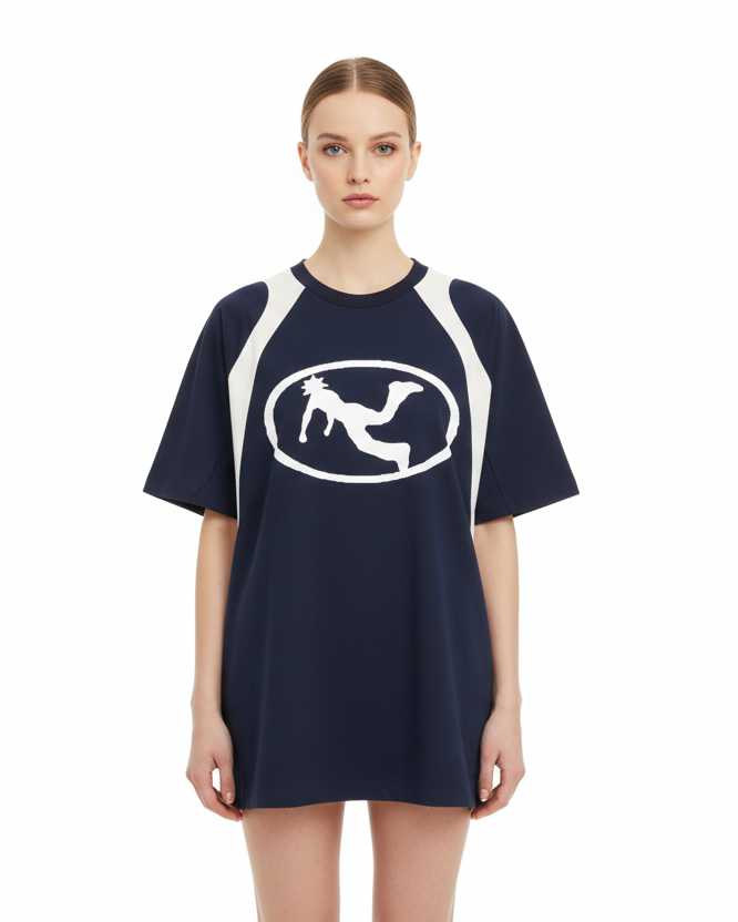 Pluto White Oval Logo Panel Tee-Shirt