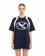 Pluto White Oval Logo Panel Tee-Shirt