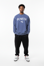 Plutos World White Snow Washed Oversized Sweatshirt